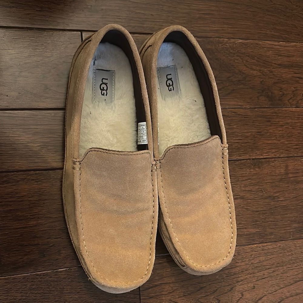 UGG Tan Casual Suede Slip-On Loafers